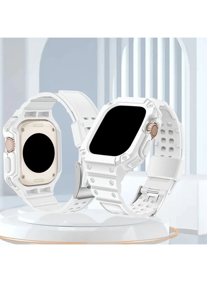 Green Protective Case with Strap Compatible with iWatch 38 40 41mm Series Ultra SE - Image 3